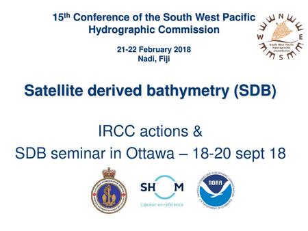 Satellite derived bathymetry (SDB)