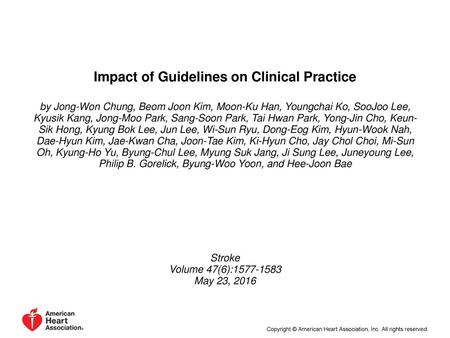 Impact of Guidelines on Clinical Practice