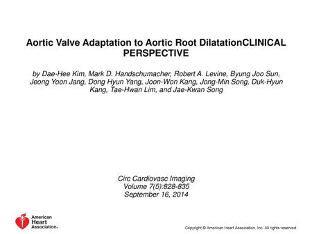 Aortic Valve Adaptation to Aortic Root DilatationCLINICAL PERSPECTIVE