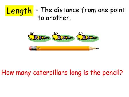 Length – The distance from one point to another.