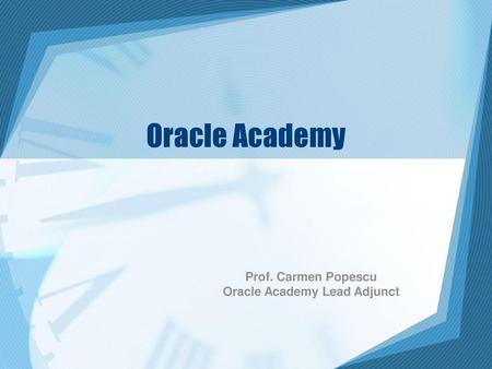 Oracle Academy Lead Adjunct
