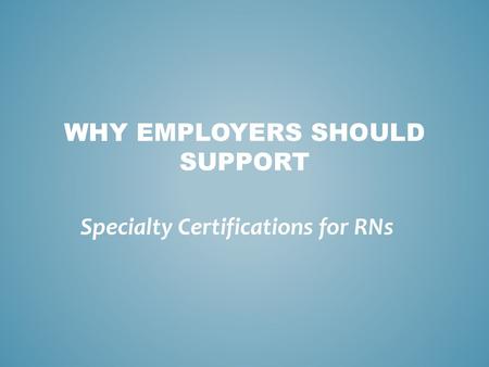 Why Employers should support