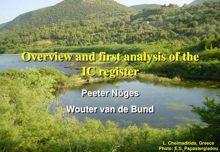 Overview and first analysis of the IC register