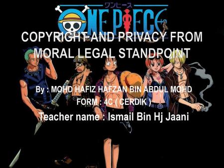 COPYRIGhT AND PrivACY FROM MORAL LEGAL STANDPOINT