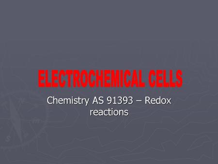 Chemistry AS – Redox reactions
