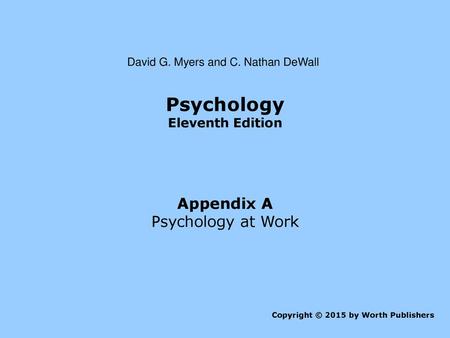 David G. Myers and C. Nathan DeWall