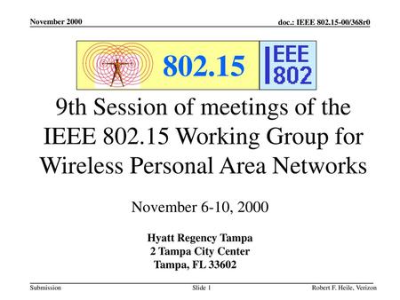 July 2000 doc.: IEEE /338r0 November 2000 802.15