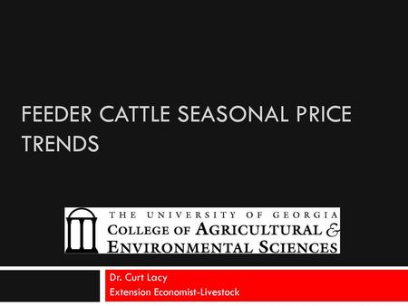 Feeder cattle Seasonal Price trends