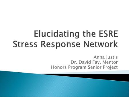 Elucidating the ESRE Stress Response Network