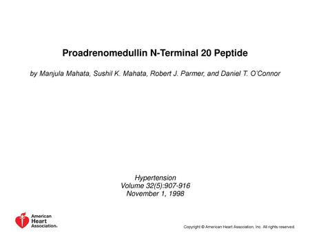 Proadrenomedullin N-Terminal 20 Peptide