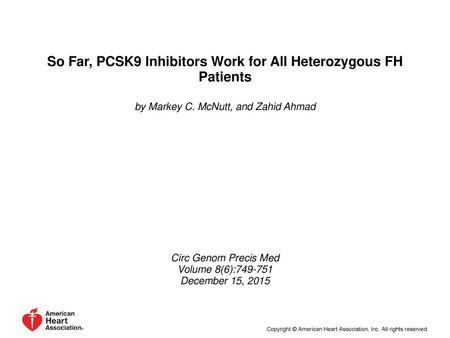 So Far, PCSK9 Inhibitors Work for All Heterozygous FH Patients