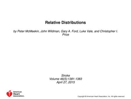 Relative Distributions