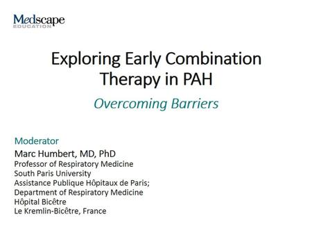 Exploring Early Combination Therapy in PAH