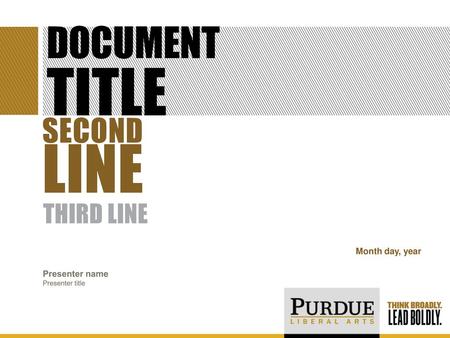 LINE DOCUMENT TITLE SECOND third line Month day, year