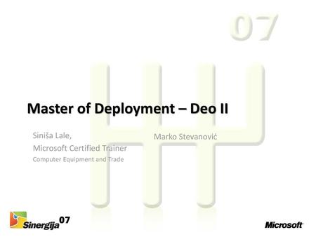Master of Deployment – Deo II