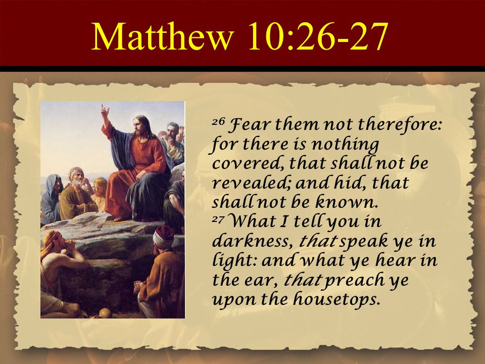 Image result for images of matthew 10; 26-27