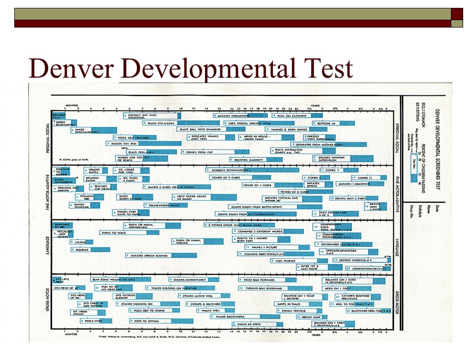 Denver Developmental Scale Chart