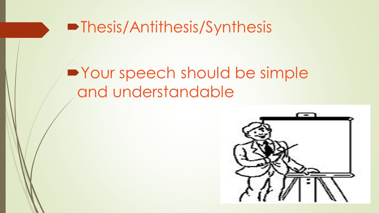 THESIS X ANTITHESIS = SYNTHESIS