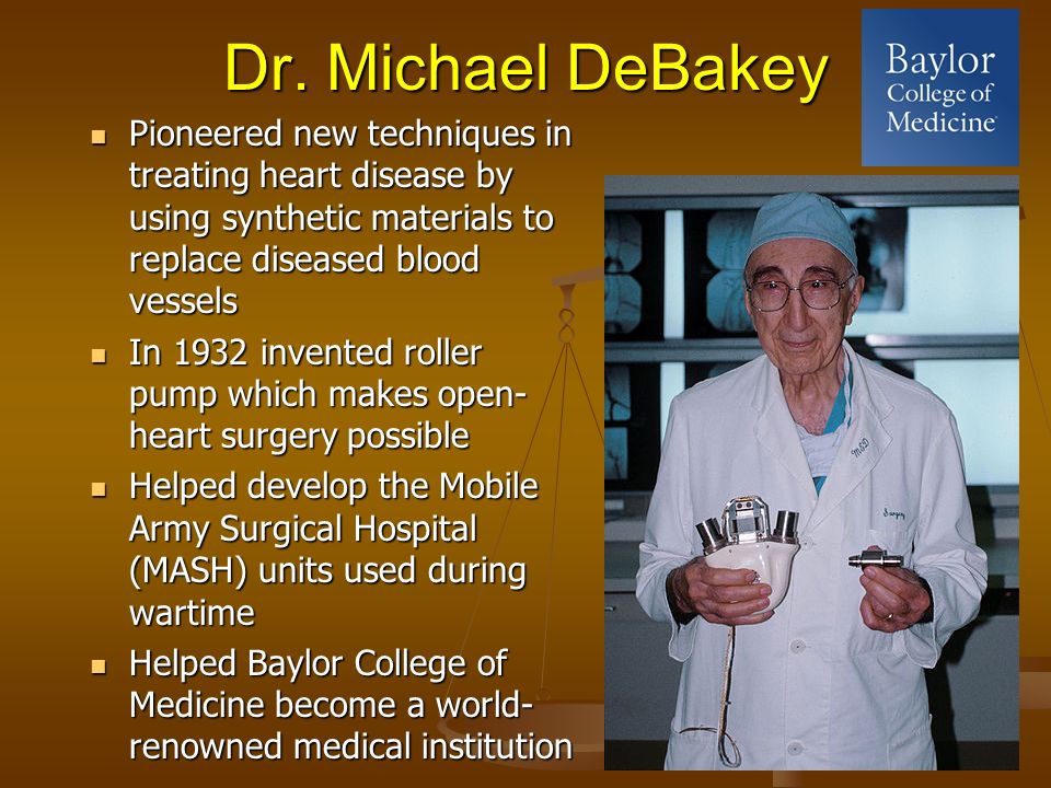 Image result for michael debakey artificial heart inventor