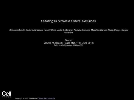 Learning to Simulate Others' Decisions