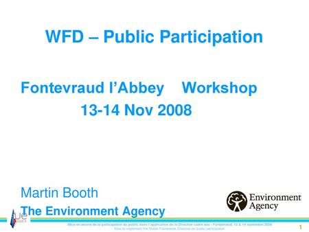 WFD – Public Participation