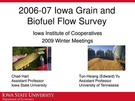 Iowa Grain and Biofuel Flow Survey
