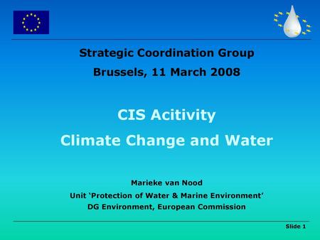 CIS Acitivity Climate Change and Water