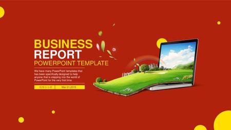 BUSINESS REPORT POWERPOINT TEMPLATE