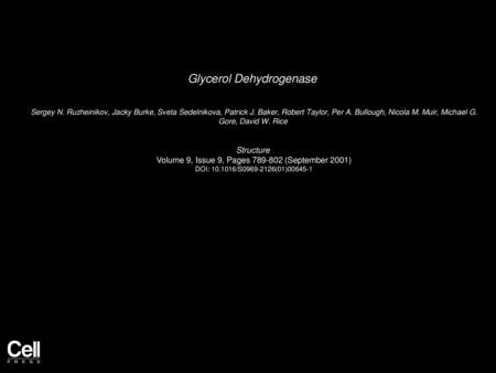 Glycerol Dehydrogenase