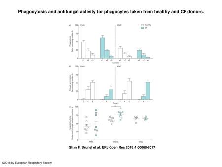 Phagocytosis and antifungal activity for phagocytes taken from healthy and CF donors. Phagocytosis and antifungal activity for phagocytes taken from healthy.