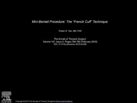 Mini-Bentall Procedure: The “French Cuff” Technique