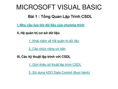 MICROSOFT VISUAL BASIC