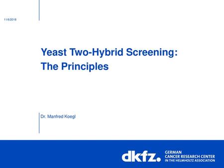 Yeast Two-Hybrid Screening: The Principles