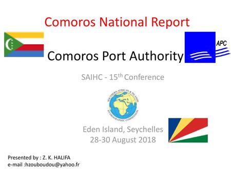 Comoros National Report Comoros Port Authority