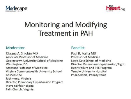 Monitoring and Modifying Treatment in PAH