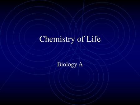 Chemistry of Life Biology A.