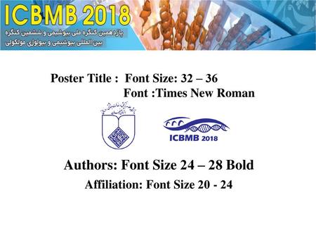 Authors: Font Size 24 – 28 Bold