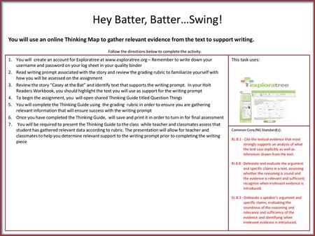 Hey Batter, Batter…Swing!