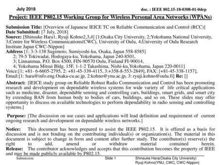 11/10/2018<month year> <month year> doc.: IEEE July 2018