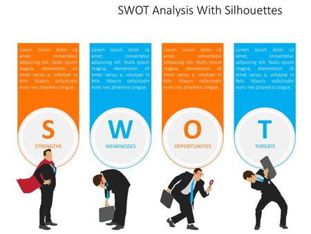 SWOT Analysis With Silhouettes