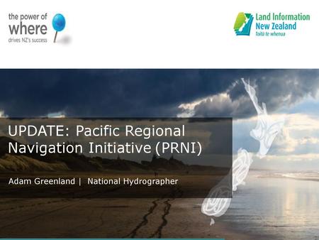 UPDATE: Pacific Regional Navigation Initiative (PRNI)