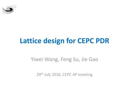 Lattice design for CEPC PDR