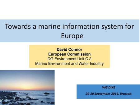 Towards a marine information system for Europe