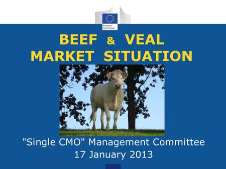 BEEF & VEAL MARKET SITUATION Single CMO Management Committee 17 January 2013.
