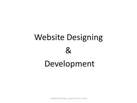 Website Designing & Development Designed By Steer Logix Private Limited.