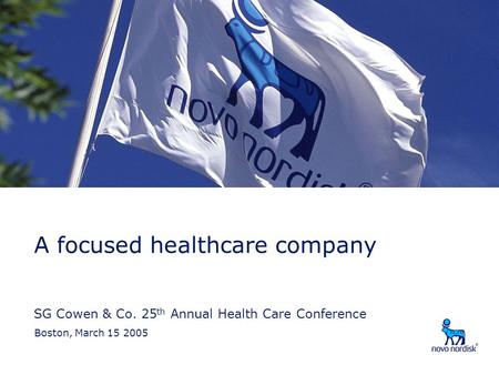 SG Cowen & Co. 25th Annual Health Care Conference
