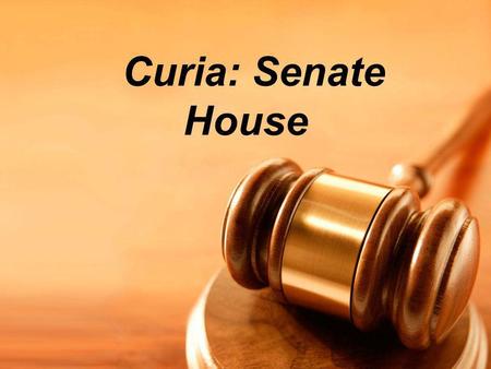 Curia: Senate House.