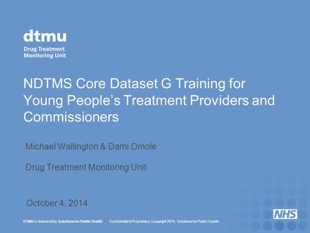 Michael Wallington & Dami Omole Drug Treatment Monitoring Unit