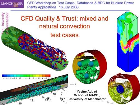 1 CFD Workshop on Test Cases, Databases & BPG for Nuclear Power Plants Applications, 16 July 2008. CFD Quality & Trust: mixed and natural convection test.