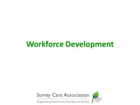 Workforce Development. Workforce Development & Recruitment SCA Training Programme update Core, specialist and management short courses 2011-12: 139 courses.
